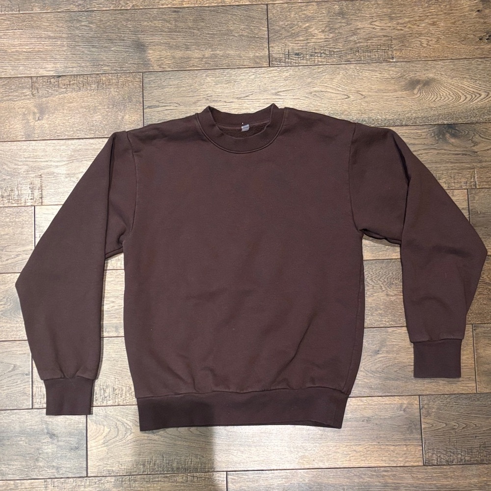 Aritzia Brown Crewneck Sweater - Rich Chocolate Brown